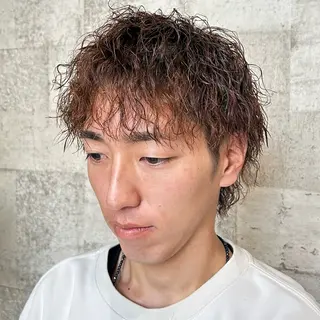 メンズ 北島 遥香🫧インナ ー /ベージュカラーのヘアスタイル