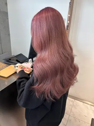 ミディアム カラー rina／ベージュ ワンホン/韓国ヘアのヘアスタイル