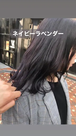 ミディアム カラー 店長 小池アキトのヘアスタイル
