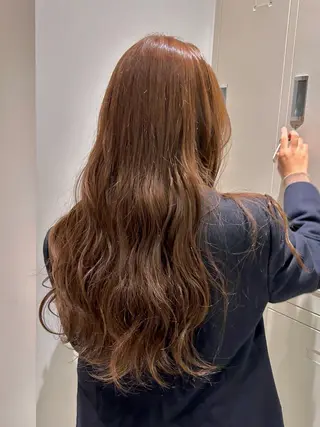 カラー green machida所属・暖色・ベージュ♡ nanoha itoのヘアスタイル