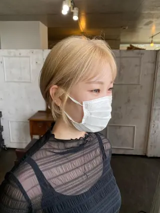ショート カラー パーマ ヘアアレンジ メンズ キッズ ネイル マツエク・マツパ モリモト サナのヘアスタイル