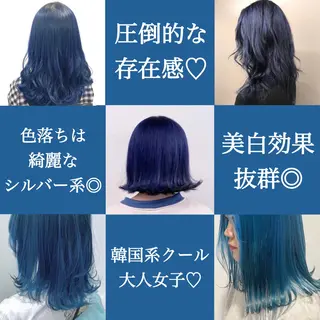 ミディアム カラー ヘアアレンジ 🪞official THREE 横浜🎀のヘアスタイル