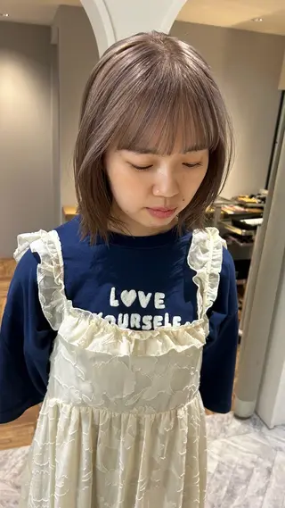 ミディアム カラー じゅわっと暖色カラー 🍊Moemiのヘアスタイル