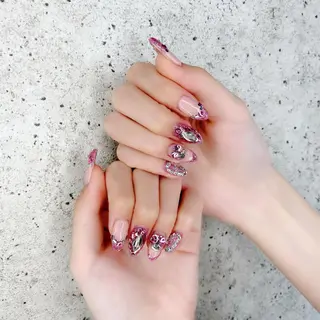 ロング カラー パーマ ヘアアレンジ メンズ キッズ ネイル マツエク・マツパ Salon Ｋのネイルデザイン