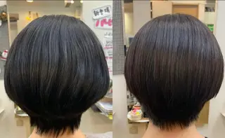 ショート 縮毛矯正モデル募集中 美容室HATSUのヘアスタイル