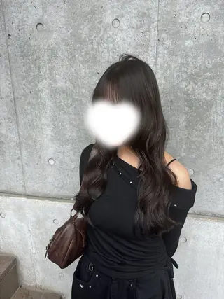ロング ♡⃛₊暗髪艶カラー /レイヤー♡⃛にこのヘアスタイル