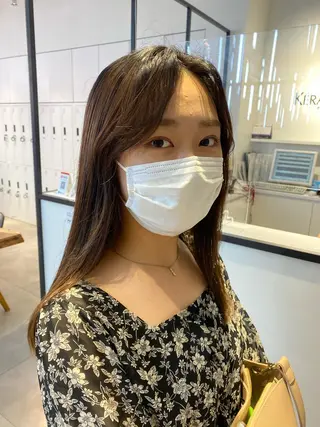 ロング 顔周りカット/透明感 カラー✂️MEIのヘアスタイル