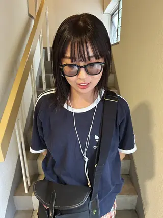 セミロング カラー 薄暮 マツイ レンのヘアスタイル