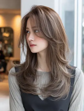 ミディアム 絶対可愛い暖色カラー 🌷うる艶🌷結奈✨のヘアスタイル