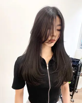 ロング カラー 韓国風×透明感カラー 髪質改善オタベシンヤのヘアスタイル