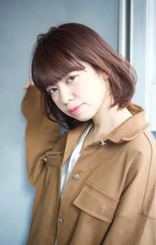ショート カラー パーマ ヘアアレンジ 【白髪ぼかし 専門GBG】自由が丘のヘアスタイル