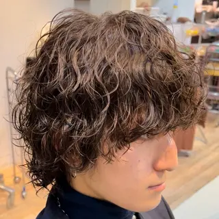 ミディアム パーマ ヘアアレンジ メンズ fifth 石川 凪のヘアスタイル