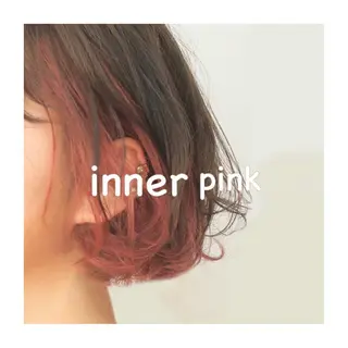 ショート カラー ヘアアレンジ ゆさこのか ダブルカラー／縮毛のヘアスタイル