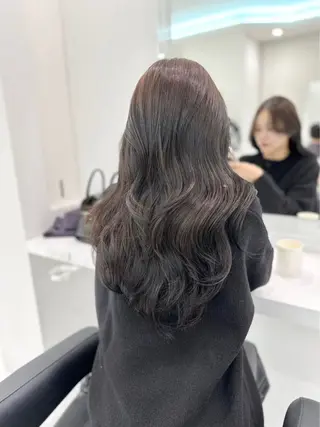 ロング カラー 透明感🤍レイヤー ベージュ‎🤍ピンクのヘアスタイル