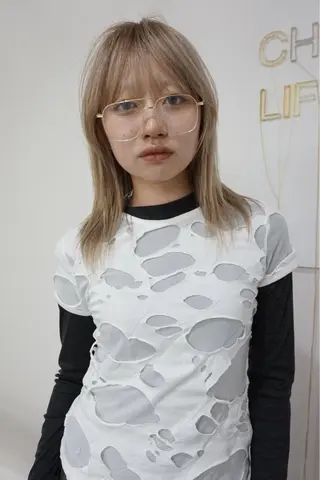 ミディアム イシイ モエカのヘアスタイル