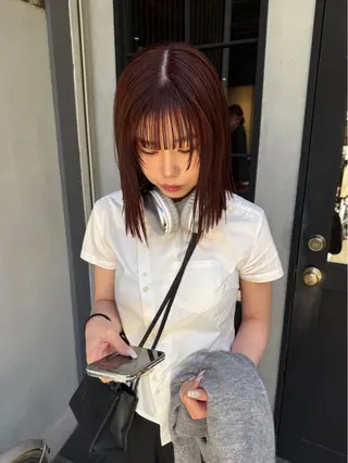 ミディアム カラー fubuki🪷 似合わせカットカラーのヘアスタイル