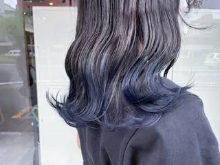 ミディアム カラー ヘアアレンジ イワタ マハ/ minim hairのヘアスタイル