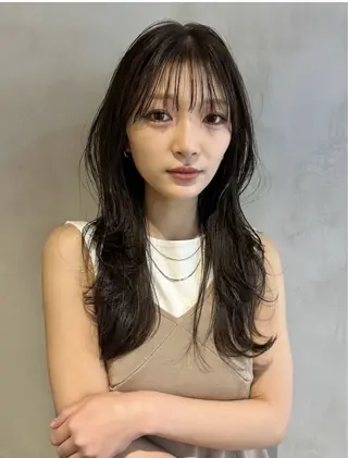 ロング カラー 前田 野々葉のヘアスタイル