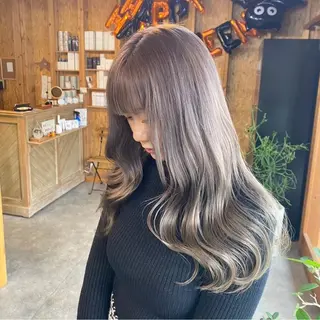 カラー 透けるミルクティー ☕赤味ゼロ★はる吉のヘアスタイル