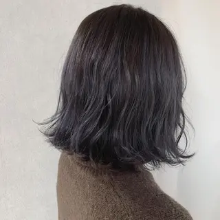 ミディアム カラー 🪐脱白髪染め 🪐松尾菜々美のヘアスタイル