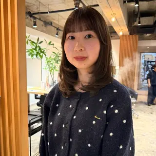 ミディアム カラー ANY sayaᯓ★のヘアスタイル