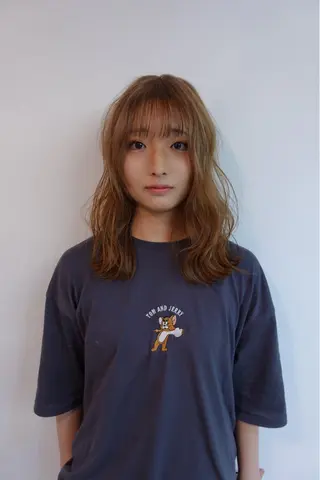 ロング カラー nishido ハイライト/パーマのヘアスタイル