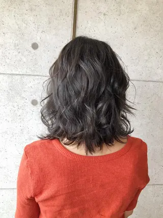 ミディアム 福森 みずきのヘアスタイル