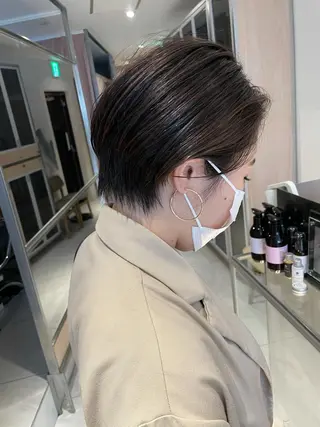 ショート 柔らか透け感カラー 🌿ムロヤリョウスケのヘアスタイル