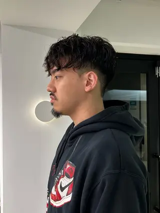 パーマ メンズ ショートカット/ ベージュ/moekaのヘアスタイル