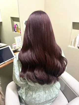 ロング 髪質改善カラー&TR 縮毛矯正/弱酸性矯正のヘアスタイル