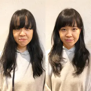 ミディアム 髪質改善縮毛矯正 専門店のヘアスタイル