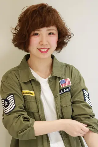 ショート カラー パーマ ヘアアレンジ メンズのモテヘア☁️ はまなか✂︎COLOのヘアスタイル