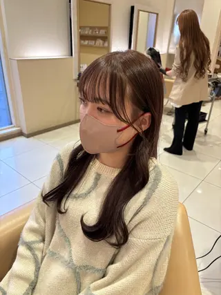 ロング カラー 高濱 ひなよのヘアスタイル