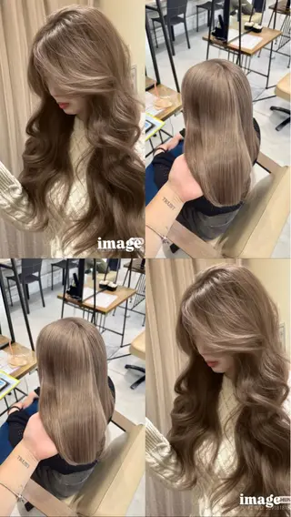 ロング カラー ブリーチなしwカラー /艶カラー/oukaのヘアスタイル