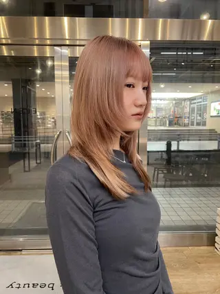 セミロング カラー&縮毛 kotojiのヘアスタイル