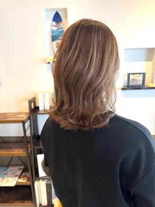 ミディアム カラー 坂井田 浩樹のヘアスタイル