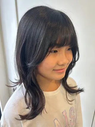 ミディアム キッズ 前之園 ひかるのヘアスタイル