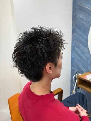 ショート パーマ メンズ Agu hair lua 上越高田西店所属・佐藤祐輔 メンズパーマのヘアスタイル