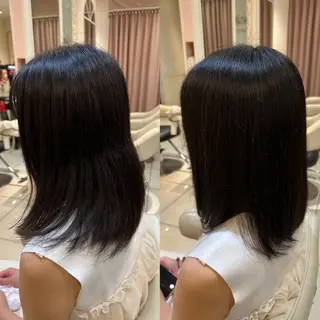 セミロング ツヤ重視 ワンカラー🫧Mioのヘアスタイル