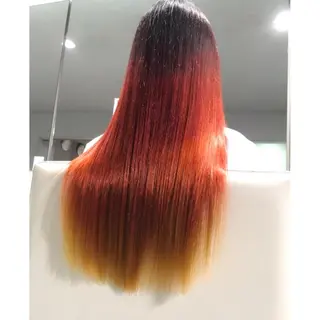 ロング カラー 中江 麻友のヘアスタイル