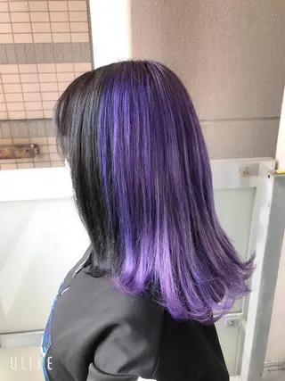 ミディアム カラー 岩谷/ブリーチ 🪽透明感カラーのヘアスタイル