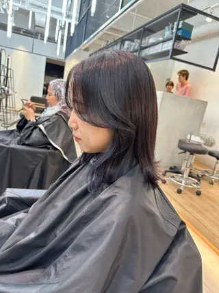 ミディアム カラー ヘアアレンジ ハイトーン特化 pepe🎀のヘアスタイル