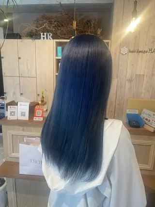 ロング カラー HARE 川崎晴佳のヘアスタイル