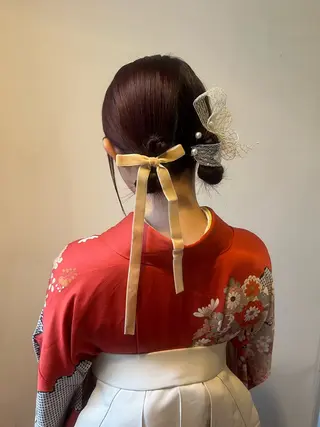 ミディアム 馴染ませNo.1🧃 エクステ・アレンジのヘアスタイル