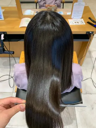 セミロング 縮毛矯正/髪質改善 EARTH髙橋のヘアスタイル