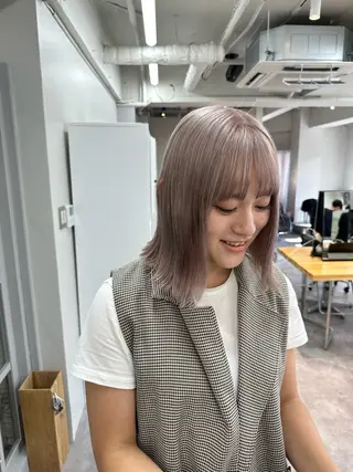 カラー レディースパーマ モデル募集RIKOのヘアスタイル
