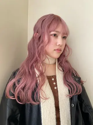 ロング カラー 似合わせカットカラー りおなのヘアスタイル
