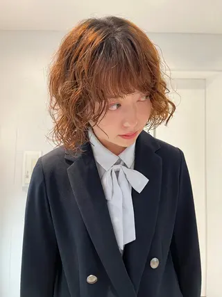 ショート パーマ 艶髪✨×顔周りカット 🧚ナツホのヘアスタイル