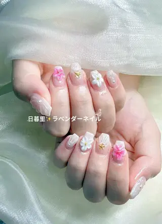 ネイル ラベンダー💖日暮里 ルル💖ネイルのネイルデザイン