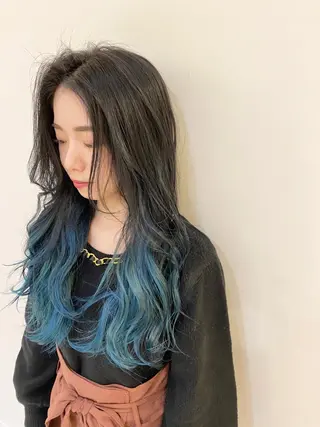 ロング カラー シールエクステ×美髪 改善/ヨシモトカンジのヘアスタイル